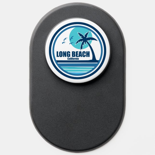 Long Beach California Palm Tree Birds PopSocket (Popsocket)