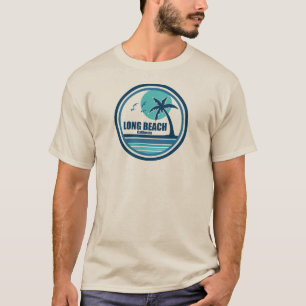 Long Beach California Palm Tree Birds T-Shirt