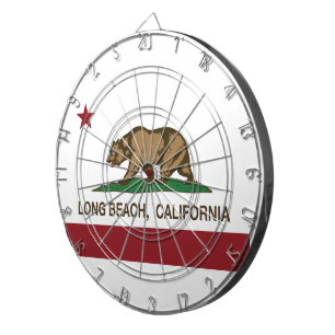 Long Beach California Republic Flag Dartboard