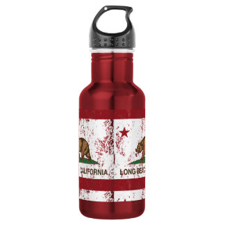 Long Beach California Republic Flag Water Bottle