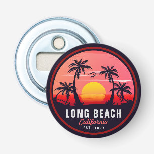 Long Beach California Retro Sunset Souvenirs 80s Bottle Opener