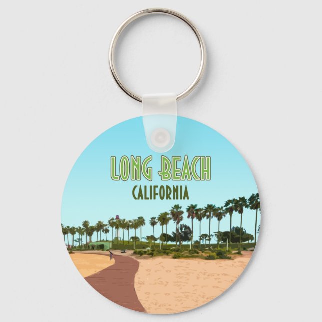Long Beach California Shoreline Aquatic Park Keychain (Front)
