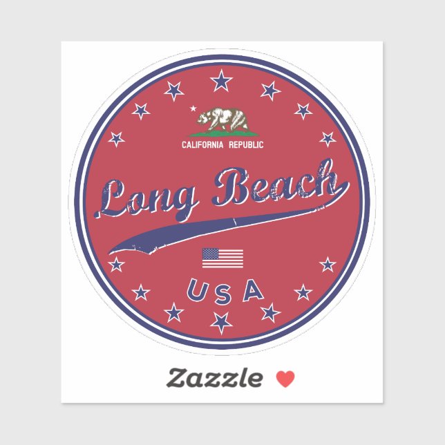 Long Beach California Sticker (Sheet)