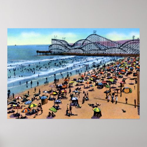 Long Beach California The Pike Cyclone Racer Poster