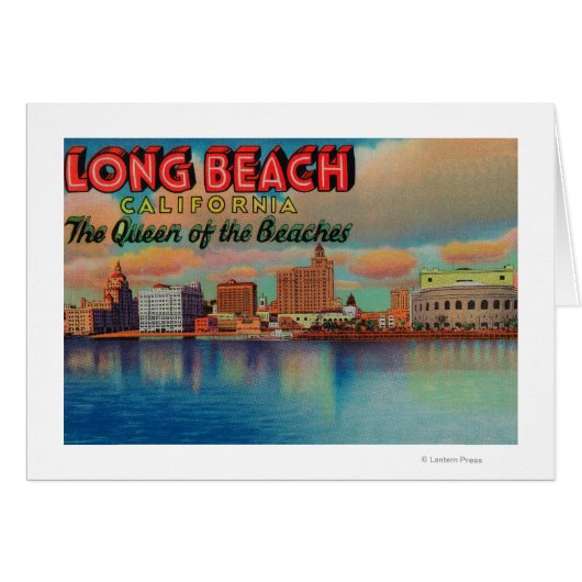 Long Beach, California - The Queen of Beaches Cards (Front Horizontal)