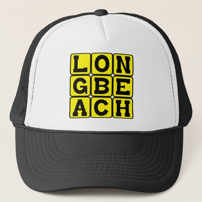 Long Beach, California United States Trucker Hat (Front)