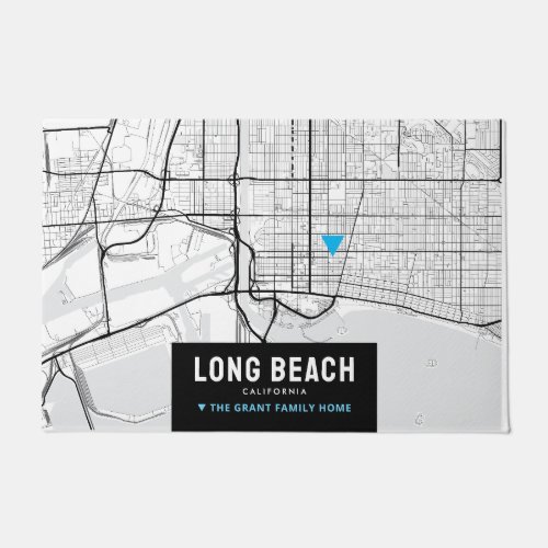 Long Beach City Map  Mark Your Location  Doormat