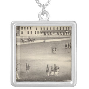 Long Beach House, Long Beach, NJ Silver Plated Necklace