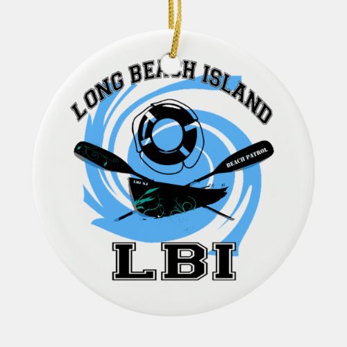 Long Beach Island Ceramic Ornament