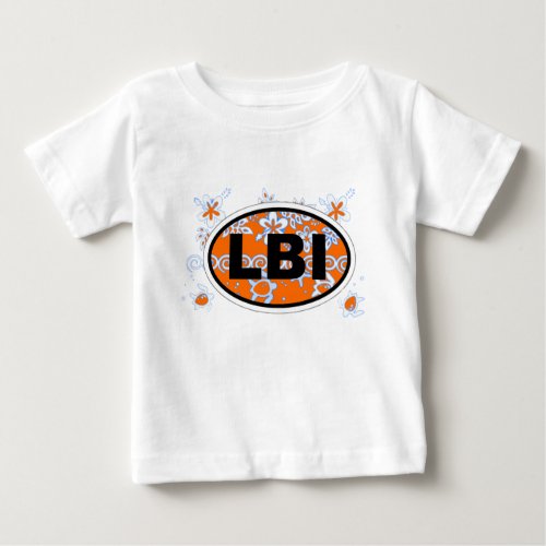 Long Beach Island Euro Oval Design Baby T_Shirt