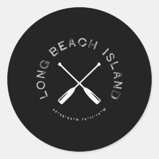 Long Beach Island Lbi New Jersey Classic Round Sticker