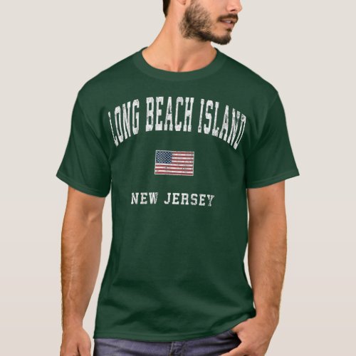 Long Beach Island New Jersey NJ Vintage American T_Shirt