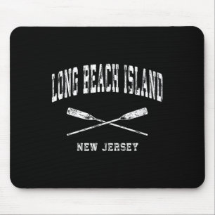 Long Beach Island New Jersey Vintage Nautical Cros Mouse Pad