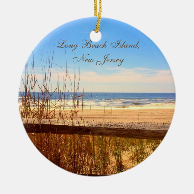 Long Beach Island, NJ LBI Beach Ornament (Front)