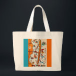 Long Beach Island NJ Tote Bag<br><div class="desc">Colorful,  fun retro postcard map of Long Beach Island,  New Jersey repurposed on a large beach tote!  Purchase as is or customize / personalize the back.</div>