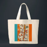 Long Beach Island NJ Tote Bag<br><div class="desc">Colorful,  fun retro postcard map of Long Beach Island,  New Jersey repurposed on a large beach tote!  Purchase as is or customize / personalize the back.</div>
