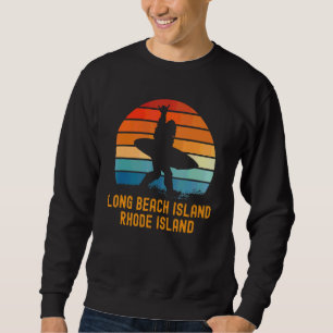 Long Beach Island  Rhode Island Sasquatch Souvenir Sweatshirt