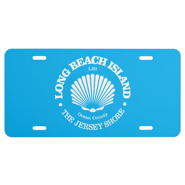 Long Beach Island (seashell) License Plate (Front)