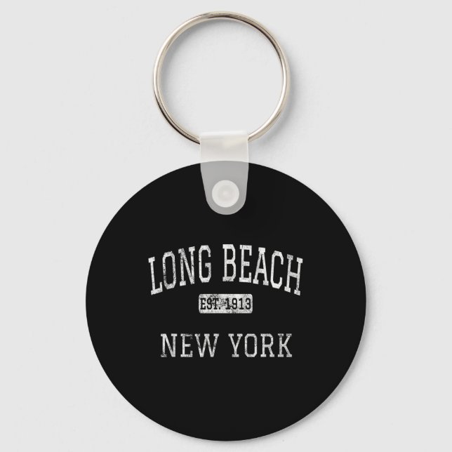 Long Beach New York Ny Vintage  Keychain (Front)