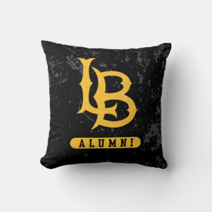 Long Beach State Alumni Distressed Throw Pillow