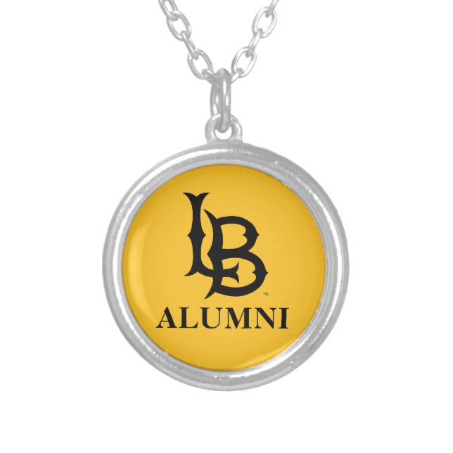 Long Beach State Alumni Silver Plated Necklace (Front)