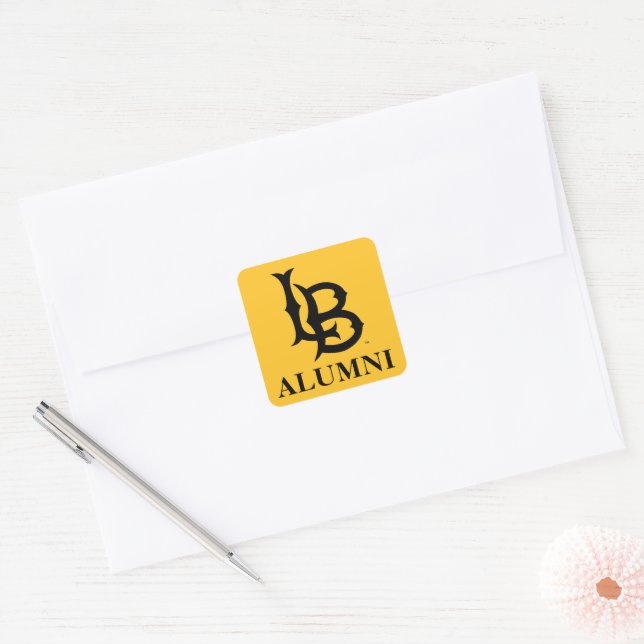 Long Beach State Alumni Square Sticker (Envelope)