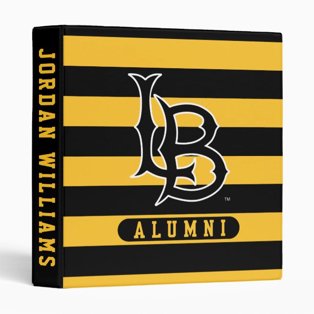 Long Beach State Alumni Stripes 3 Ring Binder (Front/Spine)