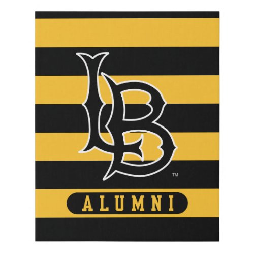 Long Beach State Alumni Stripes Faux Canvas Print