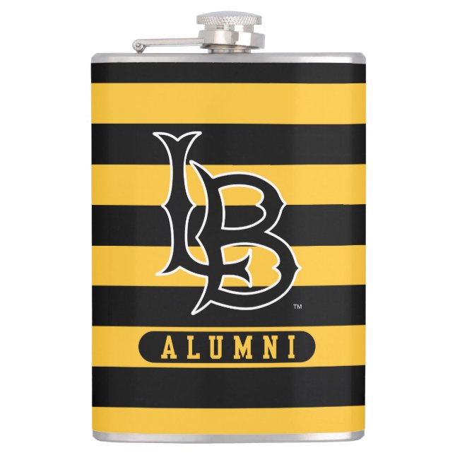 Long Beach State Alumni Stripes Flask (Front)