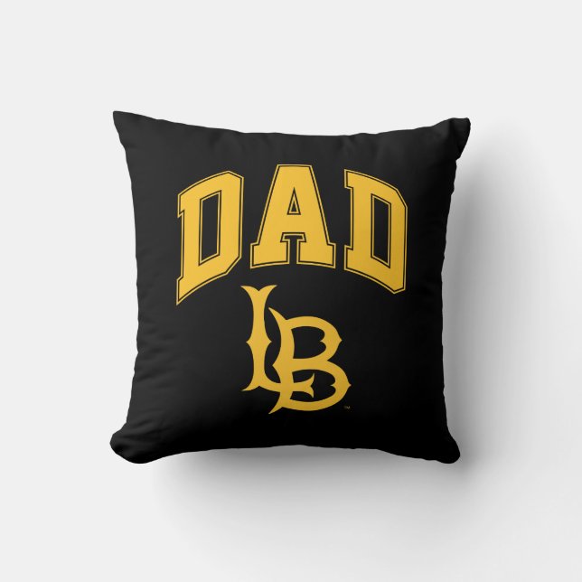 Long Beach State Dad Throw Pillow (Front)