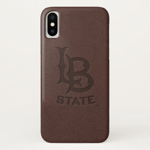 Long Beach State Leather iPhone X Case