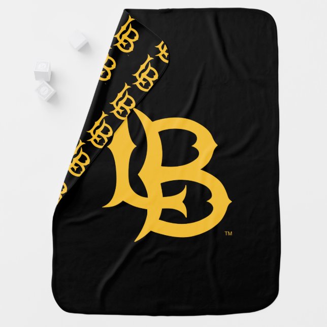 Long Beach State Logo Baby Blanket (In Situ)