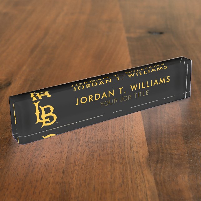 Long Beach State Logo Desk Name Plate (Side)