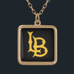 Long Beach State Logo Gold Plated Necklace<br><div class="desc">Check out these California State University Long Beach designs! Show off your California State Pride with these new University products. These make the perfect gifts for the Long Beach student, alumni, family, friend or fan in your life. All of these Zazzle products are customizable with your name, class year, or...</div>