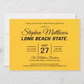 Long Beach State Logo Graduation Invitation (Back)