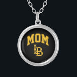 Long Beach State Mom Silver Plated Necklace<br><div class="desc">Check out these California State University Long Beach designs! Show off your California State Pride with these new University products. These make the perfect gifts for the Long Beach student, alumni, family, friend or fan in your life. All of these Zazzle products are customizable with your name, class year, or...</div>