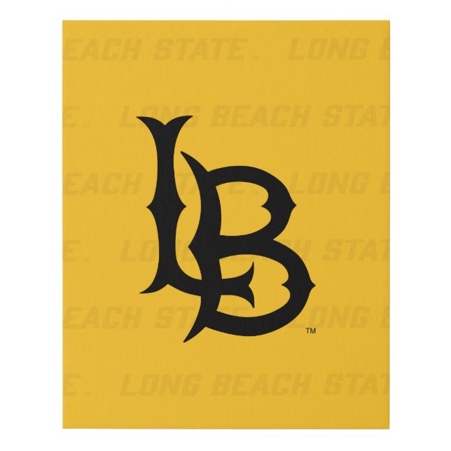 Long Beach State Watermark Faux Canvas Print (Front)