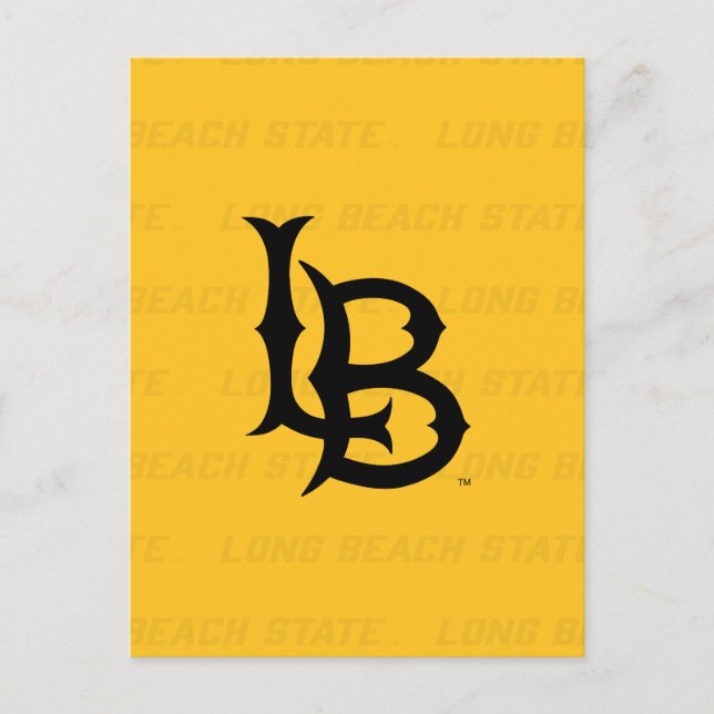Long Beach State Watermark Invitation Postcard (Front)
