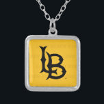 Long Beach State Watermark Silver Plated Necklace<br><div class="desc">Check out these California State University Long Beach designs! Show off your California State Pride with these new University products. These make the perfect gifts for the Long Beach student, alumni, family, friend or fan in your life. All of these Zazzle products are customizable with your name, class year, or...</div>