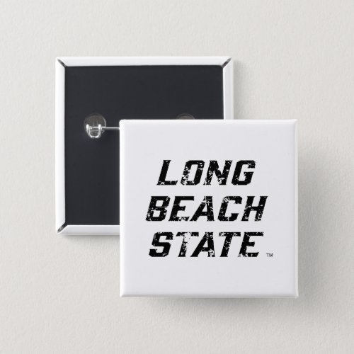 Long Beach State Wordmark Distressed Button