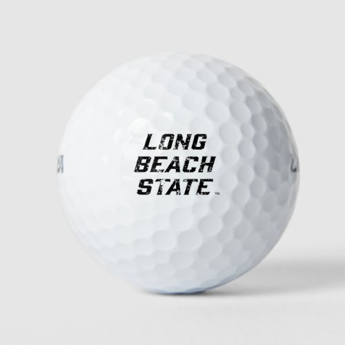 Long Beach State Wordmark Distressed Golf Balls