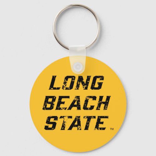 Long Beach State Wordmark Distressed Keychain