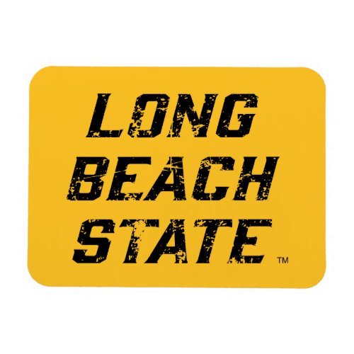 Long Beach State Wordmark Distressed Magnet