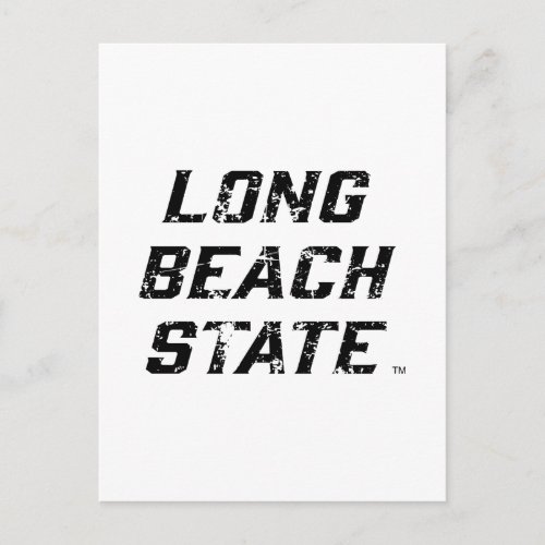 Long Beach State Wordmark Distressed Postcard