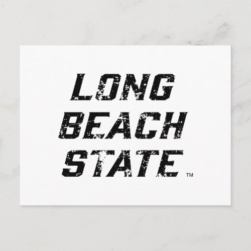 Long Beach State Wordmark Distressed Postcard