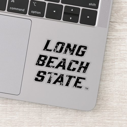 Long Beach State Wordmark Distressed Sticker
