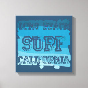Long Beach Surf California Canvas Print