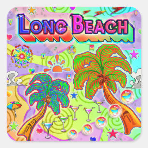 Long Beach Vacation Target Sticker