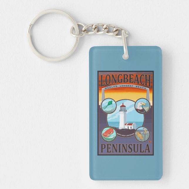 Long Beach, WashingtonTravel Keychain (Front)