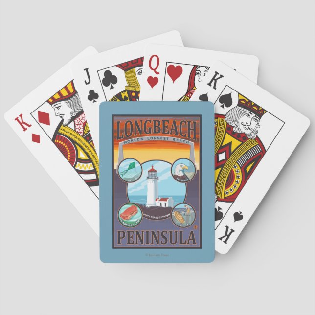 Long Beach, WashingtonTravel Poker Cards (Back)